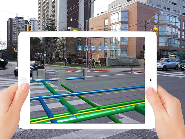 augmented reality GIS view of underground infrastructure